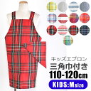 【5%OFF★ 】【送料無料】 キッズ エプロン 子供用 三角巾付き 子供用 キッズ 女の子 男の子 110-120cm Mサイズ おしゃれ 着脱簡単 可愛い ...