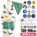 【5%OFF★ 】 【送料無料】 キッズ エプロン 子供用 三角巾付き 子供用 キッズ 男の子 女の子 Lサイズ 130-140cm おしゃれ 着脱簡単 可愛い...