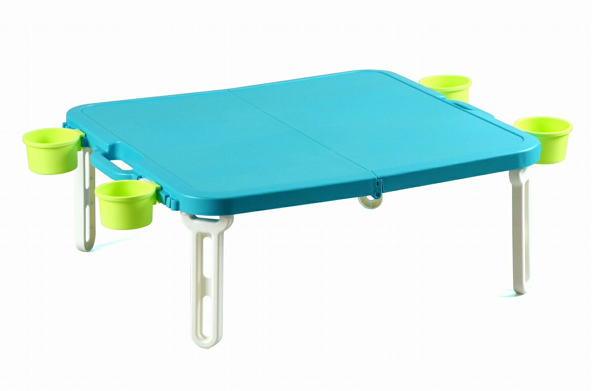 バタフライ レジャーテーブル角型 ブルー日本製 アウトドア スリム 折りたたみカップホルダー ピクニック キャンプ テーブル遠足 運動会 レジャー 軽量お花見通販格安セール情報　楽天　通販