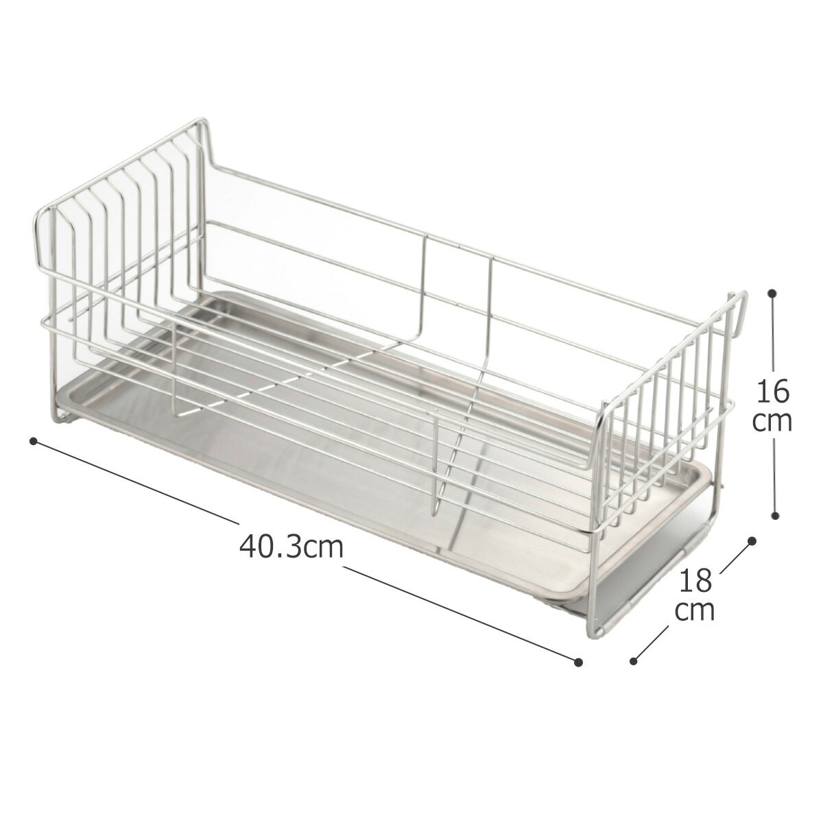 水切りかご スマート水切りラック スリム ステンレス 水切りカゴ 水切り籠 日本製 食器かご 食器カゴ 清潔 スライドトレー 引き出しトレイ 小さい ステンレス水切りかご 引っ越し祝い 一人暮らし シンクサイド シンク横 シンク脇 コンパクト 省スペース 燕三条 下村企販 2
