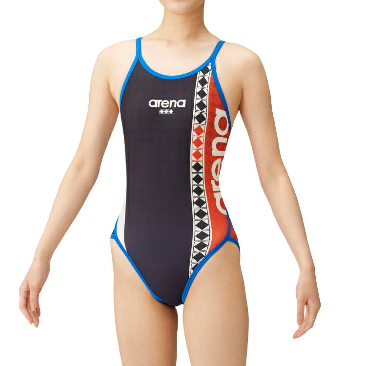 arena アリーナ スーパーフライバック トリコXKブルーXブラック Oサイズ SAR-3106W TRC | スポーツ スポーツ用品 水泳 スイミング スイマー トレーニング 水着 スイムウェア レディース 女性 競泳 競技水着 練習 練習用 スーパーフライバック 長持ち 黒 ブラック ブルー O