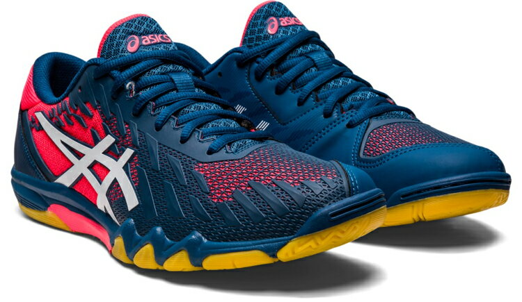 asics アシックス ATTACK BLADELYTE 4 MAKO BLUE/WHITE 24.5 1073A001 406 | スポーツ スポーツ用品 グッズ ツール 雑貨 靴 シューズ 24.5センチ レディース メンズ スタビリティモデル 卓球 青 ブルー 白 ホワイト