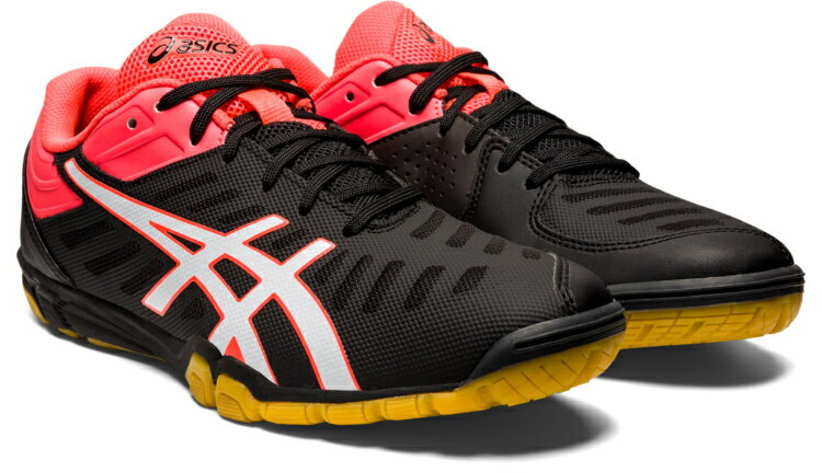 asics アシックス ATTACK EXCOUNTER 2 BLACK/WHITE 26 1073A002 1 | スポーツ スポーツ用品 グッズ ツール 雑貨 靴 シューズ 26センチ レディース メンズ フットワーク 卓球 黒 ブラック 白 ホワイト