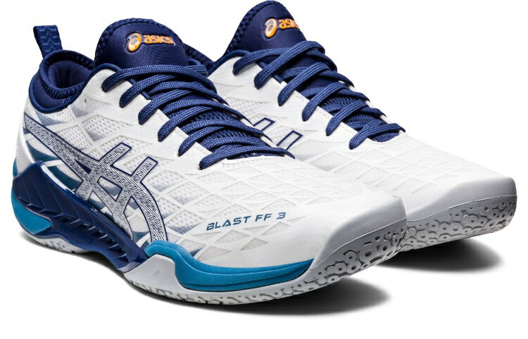 asics アシックス BLAST FF 3 WHITE/DEEP OCEAN 29.5 1073A052 100 | スポーツ スポーツ用品 グッズ ツール 雑貨 靴 シューズ 29.5センチ レディース メンズ ハンドボール スタビリティモデル 白 ホワイト