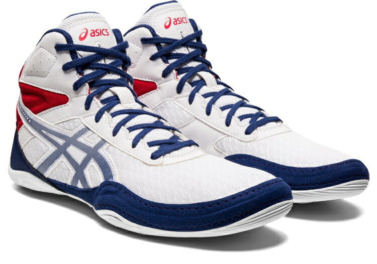 asics アシックス MATFLEX 6 WHITE/DEEP OCEAN 29.5 1081A021 100 | スポーツ スポーツ用品 グッズ ツール 雑貨 靴 シューズ 29.5センチ メンズ 男性用 レスリング 白 ホワイト 青 ブルー 耐久性 通気性