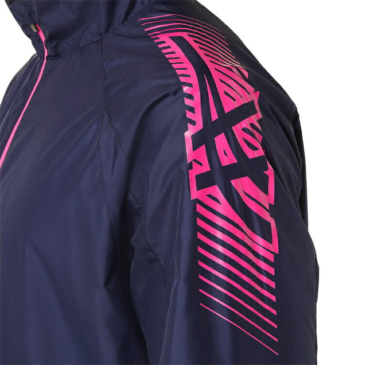 asics アシックス TEAM C WINDREAKER JACKET ピーコートxピンクグロー 2XL 2031D535 401 | スポーツ メンズ 2XL 紺 服 衣類 衣料品ウェア ウエア アウター ウインドブレーカー ブレーカージャケット 裏起毛 保温性 あたたかい