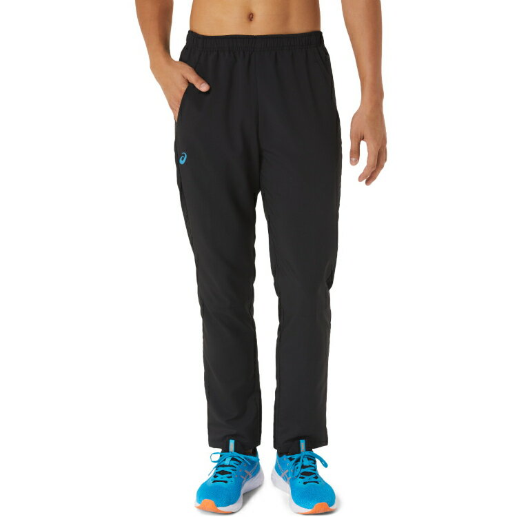 asics アシックス ASICS HEX GRAPHIC DRY WOV パフォーマンスブラックXアイランドブルー L 2031D827 2 | スポーツ メンズ L ブルー 青 ブラック 黒 服 衣類 衣料品ウェア ウエア ボトムス ズボン ロングパンツ ポリエステルウーブンパンツ 吸汗速乾 ポケット