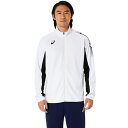 asics アシックス TEAM C DRY TRAINING JKT R ブリリアントホワイト 2XL 2031D929 100 | スポーツ メンズ 2XL ホワイト 白 服 衣類 衣料品ウェア ウエア アウタードライトレーニングジャケット ジャージ ジャケット 吸汗速乾 フルジップ ポリエステル