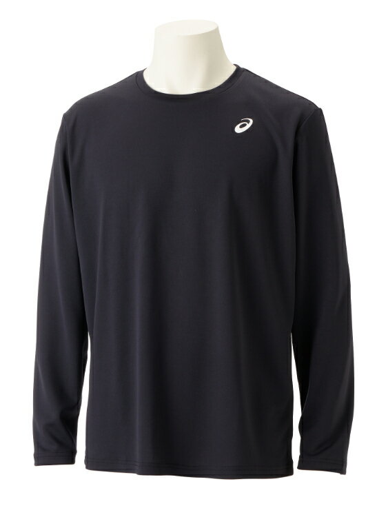 asics アシックス ES DRY ONEPOINT LS SHIRT パフォーマンスブラックXブリリアントホワイト 140 2031E018 1 | スポーツ メンズ キッズ 子供 140 ブラック 黒 ホワイト 白 服 衣類 衣料品ウェア ウエア フィットネスウェア シャツ 長袖 ドライ ワンポイントロゴ 吸汗速乾