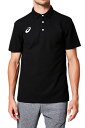 asics アシックス TEAM POLO SHIRT Pブラック L 2031E241 1 | スポーツ メンズ L ブラック 黒 服 衣類 衣料品ウェア ウエア フィットネスウェア トップス ポロシャツ シャツ ベーシック 綿 ポリエステル