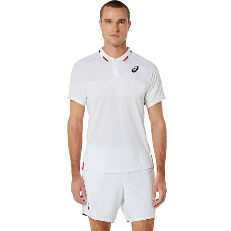 asics アシックス MEN MATCH POLO-SHIRT ブリリアントホワイト M 2041A246 100 | スポーツ用品 スポーツ グッズ ツール アクセサリー 雑貨 小物 使いやすい テニス 衣類 メンズ 男性用 M シャツ トップス 半袖 フィット 白 ホワイト ベトナム