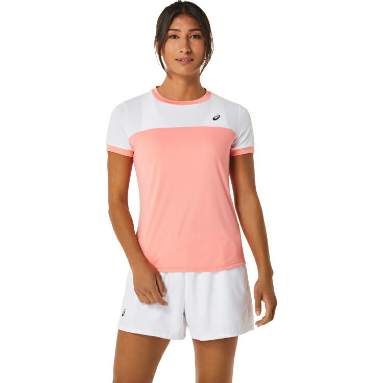 asics アシックス WOMEN COURT SS TOP グアバXブリリアントホワイト M 20 ...