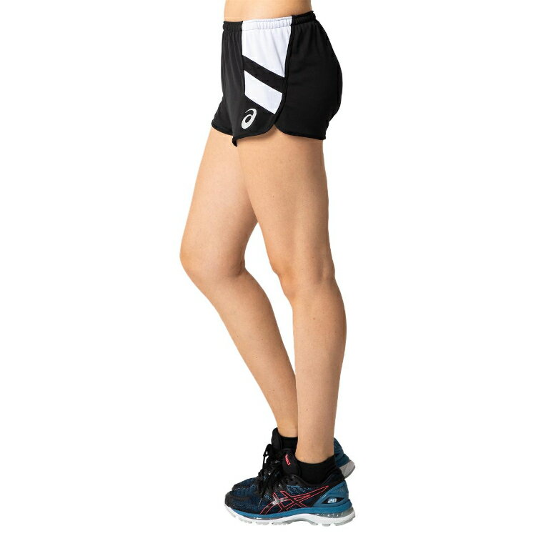 asics アシックス RUNNING PANT PブラツクxWHT M 2092A087 1 | スポーツ スポーツウェア 陸上 ランニング ジョギング マラソン ランニングパンツ ショートパンツ ズボン ショート丈 レディース 部活 練習 スポーツ用品 ロゴ