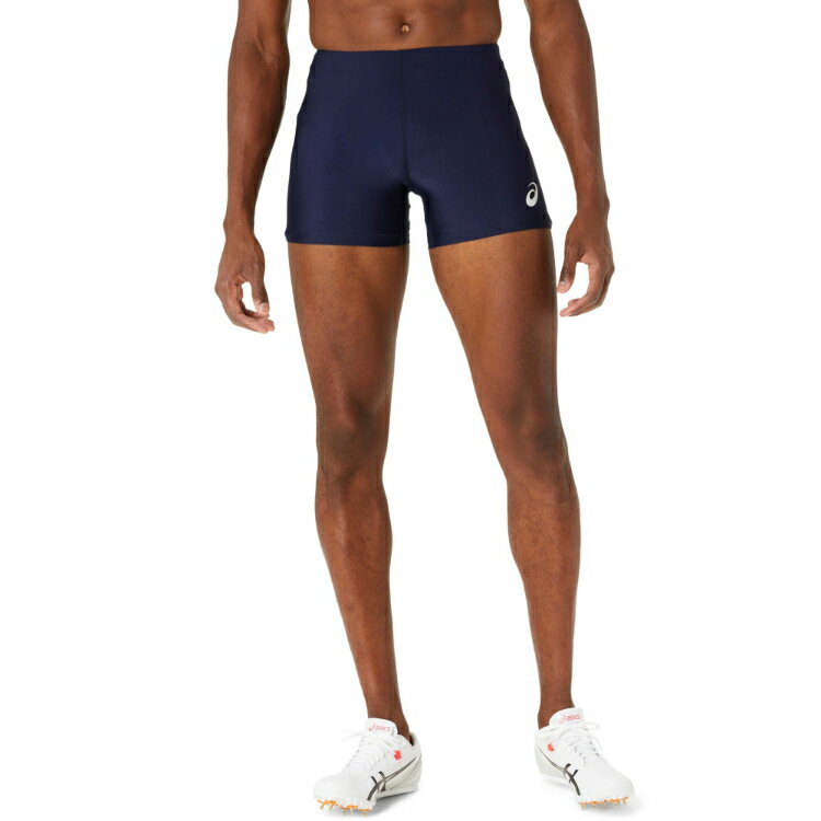 asics アシックス SHORT TIGHT ピーコート XL 2093A147 401 | スポーツ スポーツウェア 陸上 ランニング ジョギング マラソン ショートタイツ カラータイツ タイツ パンツ ズボン ユニセックス スポーツ用品 練習 ワンポイント ロゴ