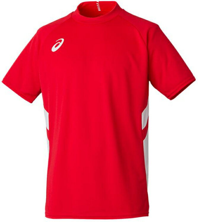 asics アシックス 01 GAME SHIRT クラシックレッド S 2101A038 600 | スポーツ スポーツウェア サッカー ゲームシャツ Tシャツ 半袖 トップス ドライ 吸汗速乾 快適 メンズ スポーツ用品 レーニング 部活 練習 ロゴ ワンポイント