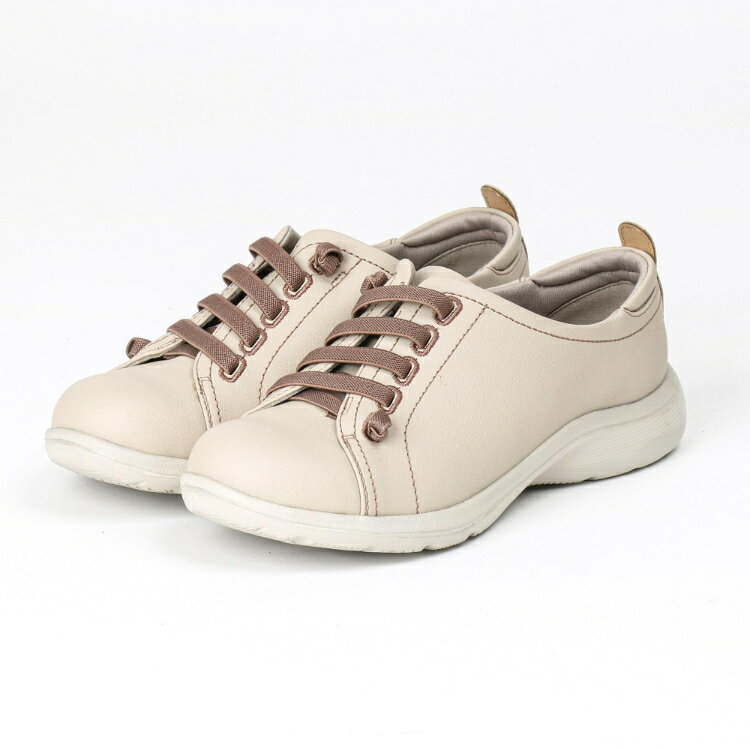 ASICS - asics アシックス商事 CARAWAY アイボリー 24.5 AO-10166 3 | 靴 シューズ スニーカー スリッポン カジュアルスニーカー レディースシューズ レディース ゴムレース カジュアル 日常使い クッション性 やわらかい 幅広 ワイド 軽量 軽い 消臭 快適