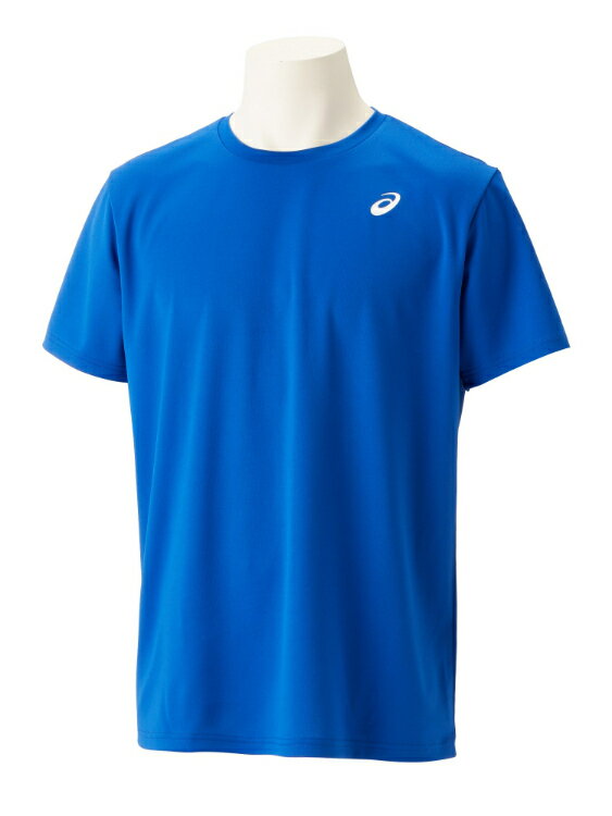 asics アシックス ドライワンポイント半袖シャツ アシックスブルーxブリリアントホワイト 2XL 2031E017 401 | スポーツ用品 ウエア ファッション トップス トレーニングウエア 半袖 Tシャツ ワンポイント フィットネス スポーツ 運動 トレーニング 日常 メンズ 吸汗速乾