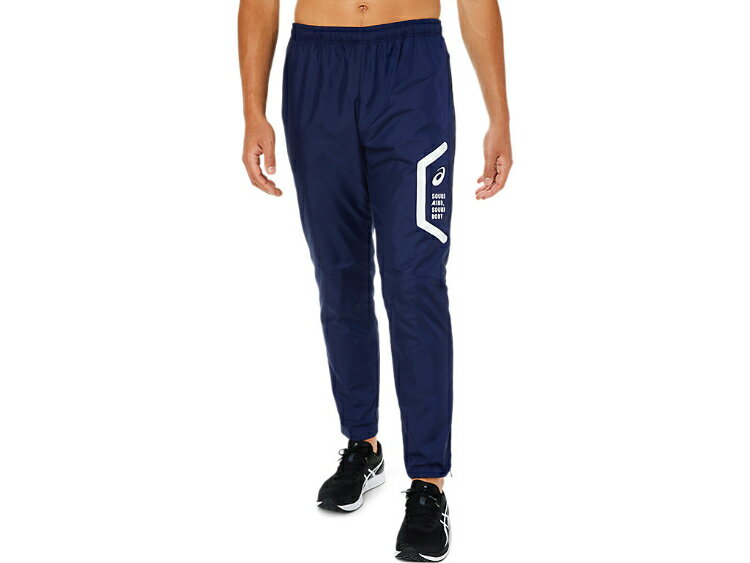 Other - asics アシックス 裏トリコットブレーカーパンツ(スリム/リサイクル素材) ピーコート 2XL 2031E062 400 | スポーツ用品 ウエア ファッション ボトムス トレーニングウエア ウインドブレーカー ロングパンツ 長ズボン 裏起毛 フィットネス スポーツ 運動 トレーニング メンズ