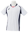 asics アシックス M KNT SS TOPS ホワイトxピーコート S 2101A061 103 | スポーツ スポーツウェア サッカー フットサル マルチ ゲームシャツ トップス メンズ サイバードライ 吸汗速乾 スポーツ用品 部活 練習 ロゴ ワンポイント 1