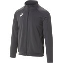 asics アシックス TRAINING TOP(with Line ta グラファイトグレー L 2101A185 21 | スポーツ スポーツウェア サッカー フットサル ジップジャケット ジャージ トップス 長袖 サイバードライ 吸汗速乾 メンズ スポーツ用品 部活 練習 ロゴ ワンポイント