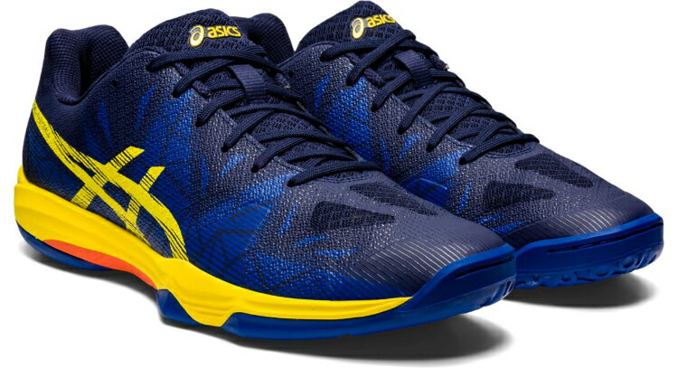 asics アシックス GEL-FASTBALL 3 PEACOAT/VIBRANT YELLOW 25.5 THH546 405 | スポーツ スポーツ用品 グッズ ツール 雑貨 靴 シューズ 25.5センチ メンズ レディース ハンドボール 黄 イエロー メッシュ フィット性