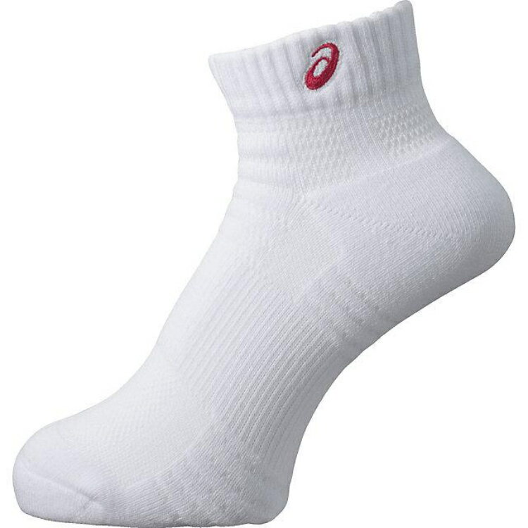 asics アシックス SHORT SOCKS WHxレツド 26 XAS455 123 | スポーツ メンズ 靴下 ソックス 26センチ レッド 赤 ホワイト 白 速乾性 履き心地 綿 アクリル ファッション小物 アクセサリー グッズ 部活 部活生 アスリート ランニング マラソン