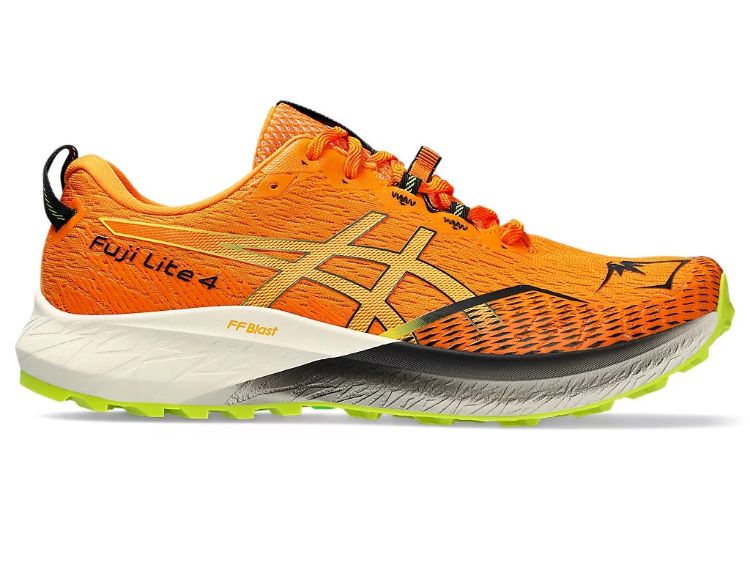 asics アシックス Fuji Lite 4 ブライトオレンジ 24.5cm 1011B698 800 | ファッション小物 スポーツ 運動 靴 くつ シューズ 男性用 男性 メンズ ランニングシューズ マラソン トレーニング ジム 部活 練習 快適 軽量 トラクション クッション性 反発力 機能性 24.5