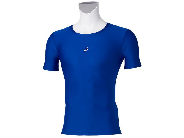 asics アシックス 18 UNDER SHIRTS HS ロイヤル S 2121A281 401 | スポーツ 運動 衣類 服 ウエア ウェア 男性 紳士服 メンズ 野球 ベースボール トップス インナー 半袖 ハーフスリーブ 丸首 クルーネック フィット感 練習 部活 快適 トレーニング 機能性 S