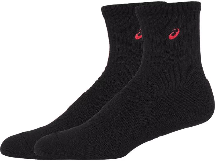 asics アシックス SOCKS18 パフォーマンスブラックXクラシックレッド L 3033B871 1 | スポーツ 運動 ファッション小物 衣類 衣料品 靴下 くつ下 ソックス 男性 メンズ 女性 レディース 男女共用 トレーニング 速乾性 マルチ 万能 履き心地 快適 機能性 練習 部活 デイリー L 2