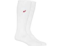 asics アシックス HIGH SOCKS ホワイトXレッド S 3053A136 103 | スポーツ 運動 ファッション小物 衣類 衣料品 ウエア ウェア 靴下 くつ下 ソックス 男性 メンズ 女性 レディース バレーボール 万能 マルチ 抗菌 防臭 ハイソックス 機能性 練習 部活 デイリー S