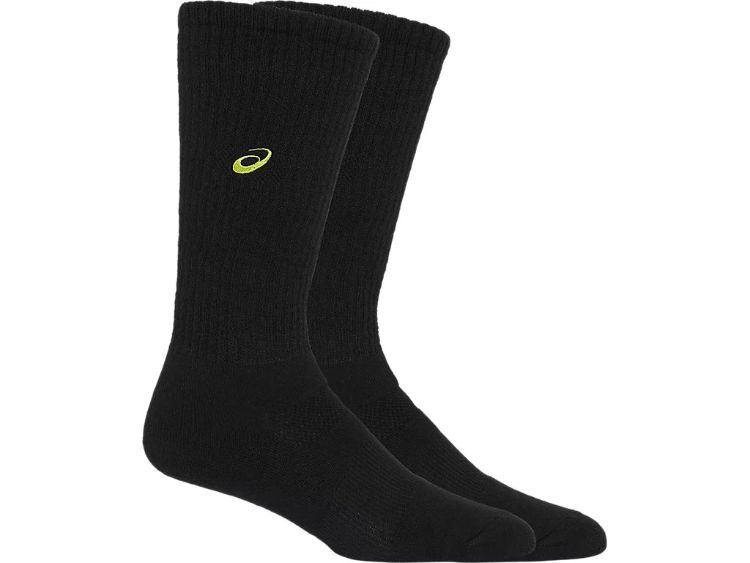 asics アシックス ONE POINT HIGH SOCKS パフォーマンスブラックXネオンライム M 3053A137 2 | スポーツ 運動 ファッション小物 衣類 衣料品 ウエア ウェア 靴下 くつ下 ソックス 男性 メンズ 女性 レディース バレーボール 万能 マルチ 抗菌 防臭 ハイソックス 機能性 M