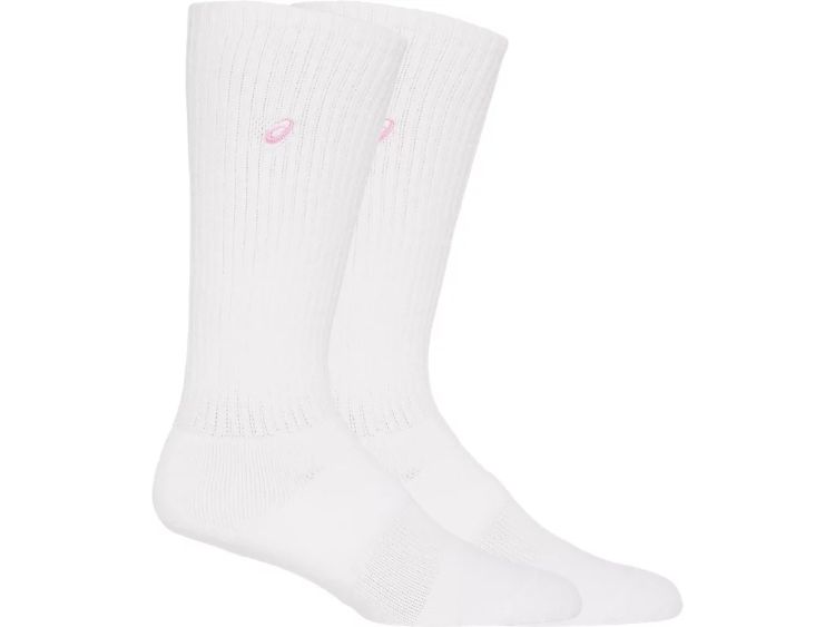 asics アシックス Jr HIGH SOCKS ホワイトXピーチ 2XS 3054A015 103 | スポーツ 運動 ファッション小物 衣類 衣料品 ウエア ウェア 靴下 くつ下 ソックス 子供 子ども キッズ ジュニア バレーボール 履き心地 ハイソックス マルチ 機能性 練習 部活 デイリー 2XS