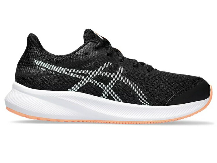 asics アシックス PATRIOT 13 GS BLACK/MINT TINT 20 1014A267 5 | 靴 くつ スニーカー キッズ 子ども 日常履き 運動靴 ローカット ランニングシューズ 柔らか クッション性 通気性 優れたフィット性 ヒモ靴タイプ おすすめ 20cm