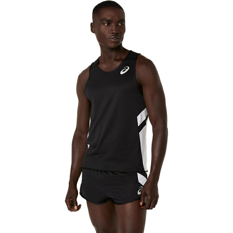 asics アシックス メンズランニングシャツ パフォーマンスブラック L 2091A847 1 | スポーツ用品 スポーツウェア 陸上ウェア ランニングシャツ ウエア トップス ノースリーブ 陸上 ランニング マラソン 競技 練習 トレーニング 運動 吸汗速乾 ユニフォーム