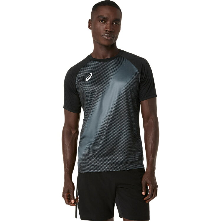 asics アシックス プラクティスグラフィック半袖シャツ パフォーマンスブラック M 2101A348 1 | スポーツ用品 サッカー用品 スポーツウェア サッカーウェア ウエア Tシャツ トップス 練習着 トレーニングウェア メンズ 男性 吸汗速乾 通気性
