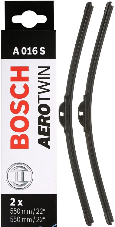 BOSCH ボッシュ ワイパーブレード 輸入車用 Aerotwin エアロツイン 2本 セット 550 / 550 mm A016S 3397009016 | ワイパー ブレード 交換 ラバー ポリマー コーティング ゴム ワイパーゴム 車検 替え 雨 ガラス 水滴 キレイ ポリマーコーティングゴム ビビリ音 ガタツキ DIY