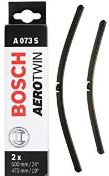 BOSCH ボッシュ ワイパーブレード 輸入車用 Aerotwin エアロツイン 2本 セット 600 / 475 mm A073S 3397007073 | ワイパー ブレード 交換 ラバー ポリマー コーティング ゴム ワイパーゴム 車検 替え 雨 ガラス 水滴 キレイ ポリマーコーティングゴム ビビリ音 ガタツキ DIY