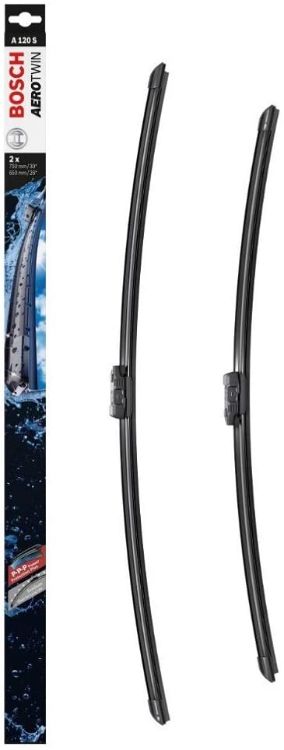 BOSCH ボッシュ ワイパーブレード 輸入車用 Aerotwin エアロツイン 2本 セット 750 / 650 mm A120S 3397007120 | ワイパー ブレード 交換 ラバー ポリマー コーティング ゴム ワイパーゴム 車検 替え 雨 ガラス 水滴 キレイ ポリマーコーティングゴム ビビリ音 ガタツキ DIY