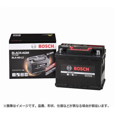 BOSCH ボッシュ BLACK - AGM バッテリー BLA-60-L2 | メンテナンスフリー ロングライフ バッテリー上がり バッテリー交換 始動不良 車 部品 メンテナンス 消耗品