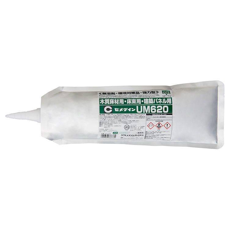 CEMEDINE セメダイン UM620 1kg AR-244 1液常温硬化 ウレタン樹脂系接着剤 床材 防音 床暖 床束 鋼製束 プラスチック束 接着 無溶剤 床鳴り防止 ウレタン樹脂系接着剤 木質系フローリング 床暖房マット 捨て貼り合板 鋼製束 プラ束 モルタル 接着