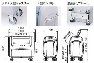 DAIKEN ダイケン ゴミ収集庫 グリーンストッカー CKDX 樹脂 搬送仕様 ベージュ 800L CKDX-EX80B型 | ゴミ箱 ごみ箱 ごみ捨て場 自治体 町内会 アパート マンション 集合住宅 収納庫 ダストボックス ゴミ 大型 屋外 大容量 物置 ゴミストッカー 新築 新居 ごみ ゴミ収集所
