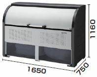 DAIKEN ダイケン ゴミ収集庫 グリーンストッカー CKR-2A スチール 1000L CKR-1607-2A型 | ゴミ箱 ごみ箱 ごみ捨て場 自治体 町内会 アパート マンション 集合住宅 収納庫 ダストボックス ゴミ収集箱 大型 屋外 大容量 物置 ゴミストッカー 新築 新居 ごみ ゴミ収集所 猫 対策 [2]