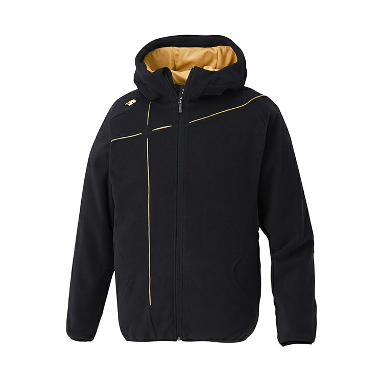 DESCENTE デサント フリースジャケット(フルオープン) ブラックxSゴールド Oサイズ DBX-2660C BKSG | ..
