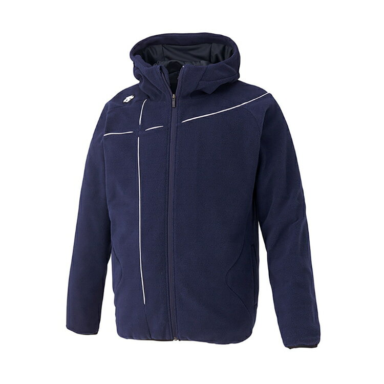 DESCENTE デサント フリースジャケット(フルオープン) DネイビーxSホワイト Mサイズ DBX-2660C DNVY | ..