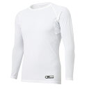 DESCENTE デサント 丸首長袖アンダーシャツ ホワイト Lサイズ STD-771B WHT | スポーツ スポーツ用品 野球 ベースボール ベースボールウェア トレーニングウェア インナー 丸首 長袖 アンダーシャツ 4WAY ストレッチ 軽量 吸汗 速乾性 ホワイト L(4)