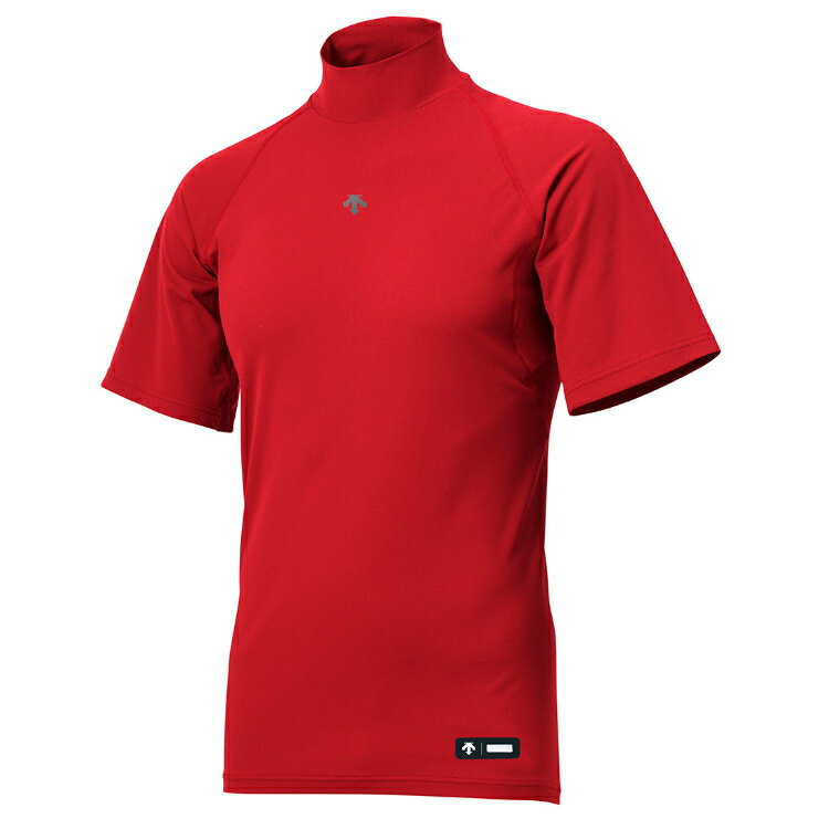 DESCENTE デサント ハイネック半袖アンダーシャツ レッド M DB5SUD11M RD00 | スポーツ スポーツウェア..