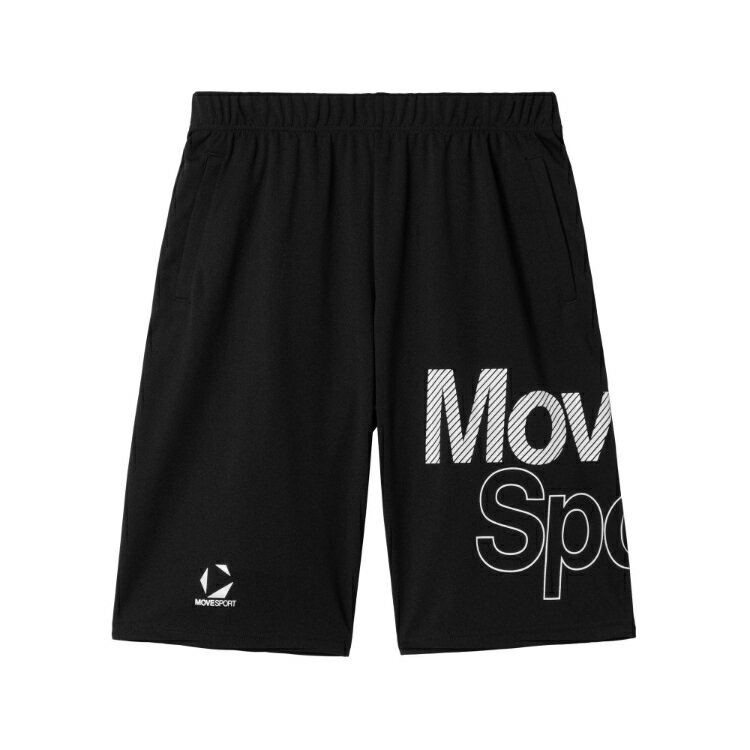 DESCENTE デサント ドライメッシュ ビックロゴ ハーフパンツ ブラックxホワイト S ST5FHP00M BKWH | スポーツ ファッション ボトムス パンツ ズボン ハーフパンツ ニット 吸汗 速乾性 メッシュ素材 膝丈 ハーフ丈 トレーニング ウォーミングアップ スポーツウェア