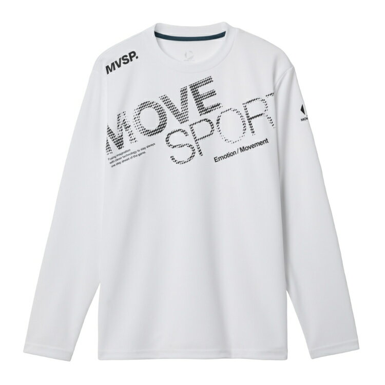 DESCENTE デサント ドライメッシュ ビックロゴ 長袖シャツ ホワイト L ST5FLT00M WH00 | スポーツ ファッション トップス ロンT 長袖 ロングスリーブ 吸汗 速乾性 メッシュ素材 クルーネック 丸首 シャツ ロゴ入り ドライ トレーニング スポーツウェア スポーツウエア