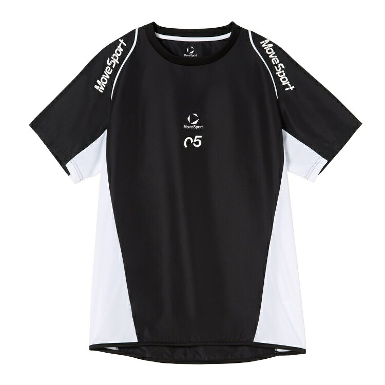 DESCENTE デサント 半袖ピステ ブラック S SV6SWB01U BK00 | スポーツ ウェア トップス 半袖 ハーフスリーブ ショートスリーブ メッシュ生地 ムレ軽減 ポリエステル素材 ユニセックス 男女兼用 メンズ レディース トレーニング バレーボール