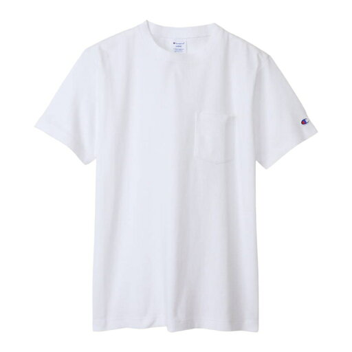 HANES ヘインズ SHORT SLEEVE POC ホワイト XLサイズ C3-X357 10 | スポーツ 運動 服 衣類 ウエア ウェア トップス ショートスリーブ Tシャツ 半袖 着心地 デザイン ポケット付き 綿 コットン 機能性 ブランド シンプル XL 素材 マルチ ホワイト